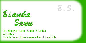 bianka samu business card